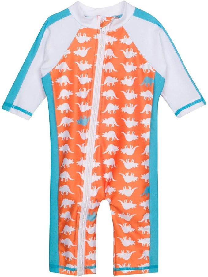 SwimZip Boys' Long-Sleeve UPF 50+ Swimsuit for Baby, Toddler, & Little Boys