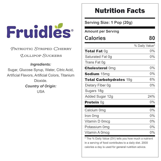 Patriotic Striped Cherry Lollipop Suckers, USA Patriotic Red, White & Blue, Hard Candy Treats, Kosher Certified, Individually Wrapped (300 Count (5LBS) Bulk)