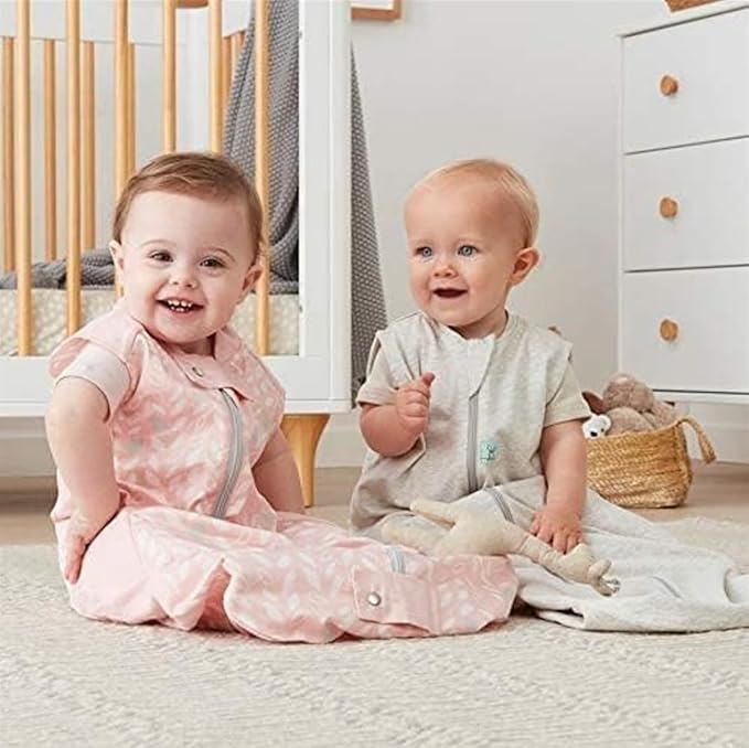 ergoPouch 0.2 Tog Jersey Sleeping Bag – Arms-Out Baby Sleep Sack – Soft, Breathable & Comfortable (3-12 Months, Grey Marle)