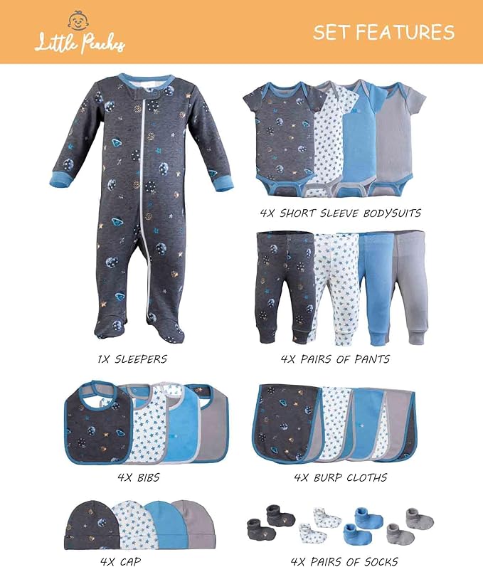 Baby Girl Clothes – 100% Cotton, Soft & Breathable Newborn Essentials and Gifts, Fits 3 to 6 Months