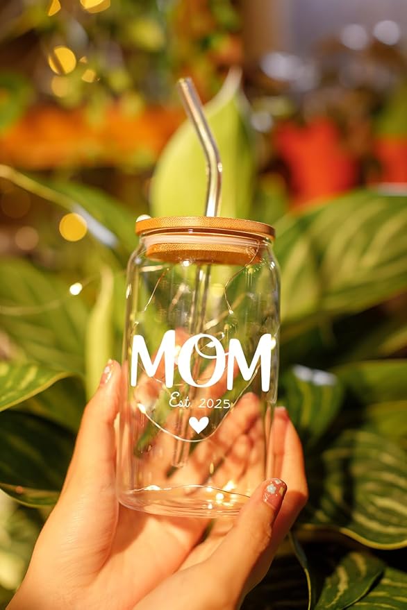 NewEleven Gifts For New Mom 2025 – Pregnancy Gifts For First Time Mom, Pregnant Mommy, Expecting Mother, Moms To Be, Mommy To Be, New Moms - 16 Oz Coffee Glass