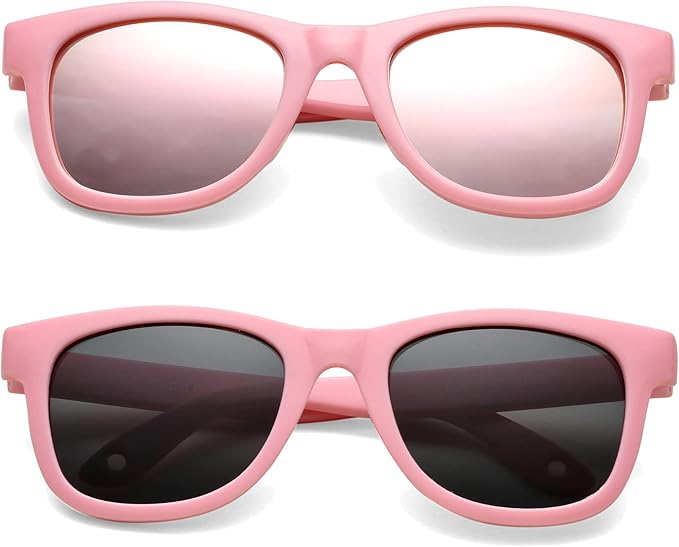 COASION Bendable Flexible Polarized Newborn Baby Sunglasses with Strap for Infant Boys Girls Age 0-12 Months CA8042