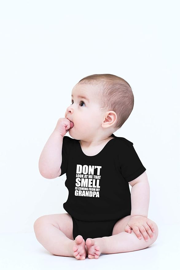 CBTwear Don't Look At Me, That Smell Is Coming From My Grandpa Baby Bodysuit - Newborn Unisex Clothes