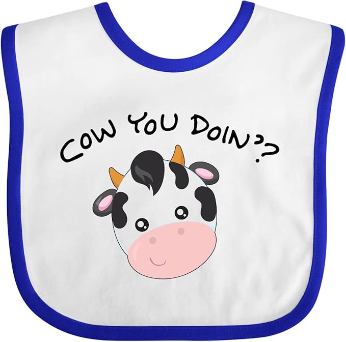 inktastic Cow You Doin' Cute Cow Baby Bib