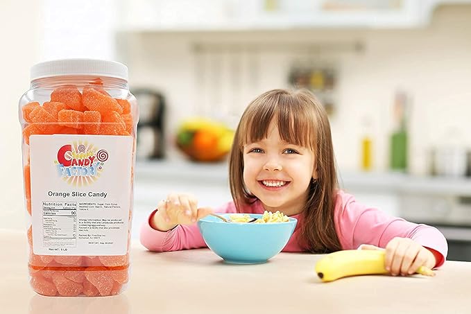 Sarah's Candy Factory Orange Slice Candy (5 Lbs in Jar)
