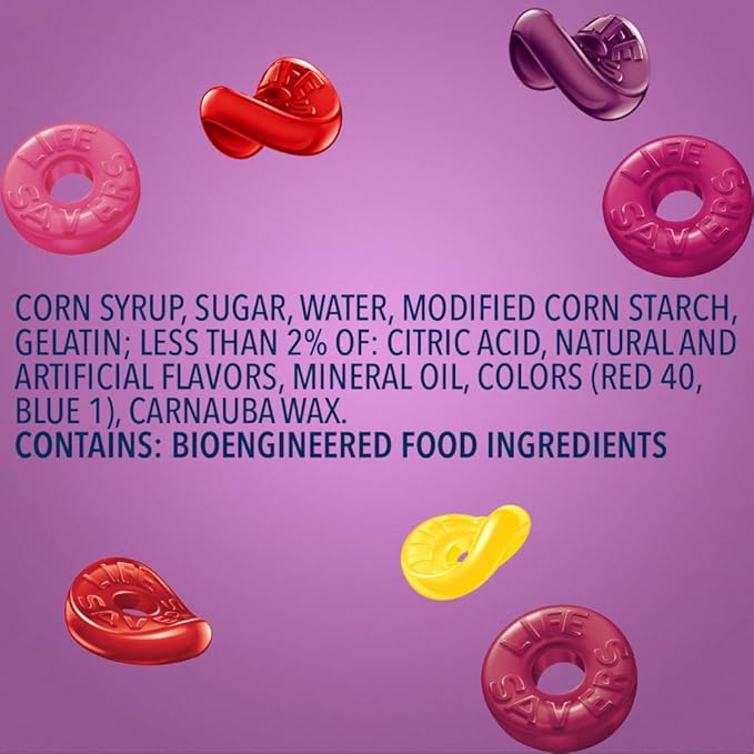 LIFE SAVERS Wild Berries Gummy Candy, 3.22 oz Bags (Pack of 12)