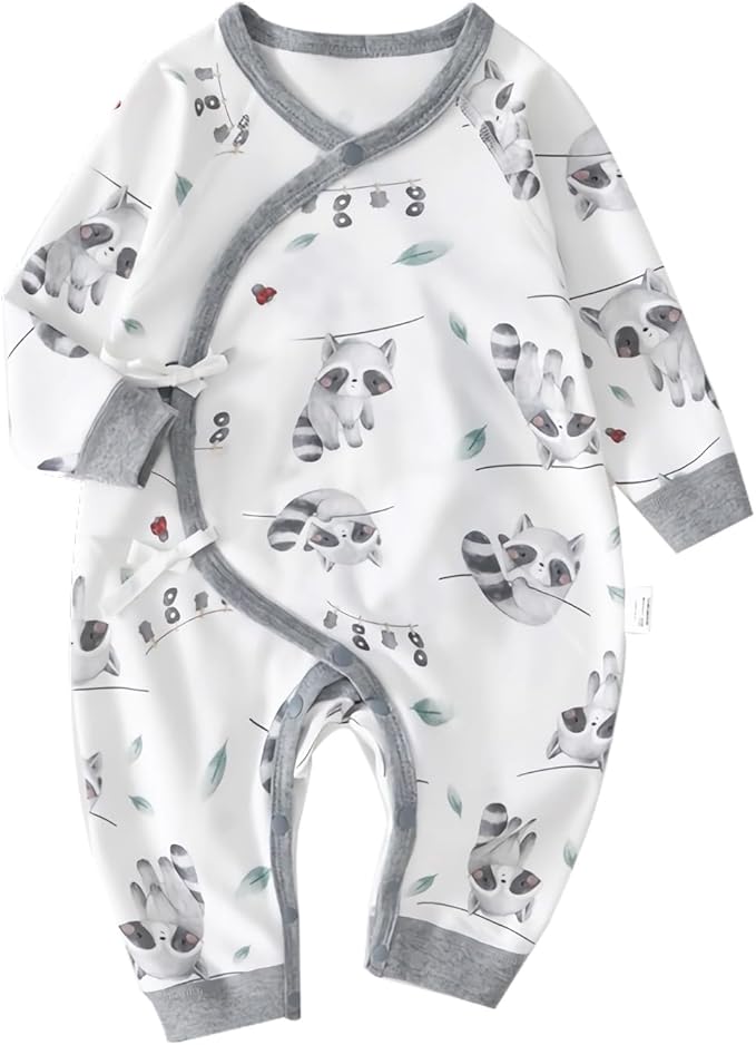 100% Organic Cotton Soft 0-6 Months 2-Piece Unisex Footless Newborn Baby Sleepers Pajamas Romper Boys Girls