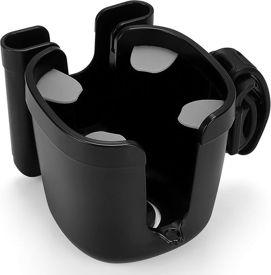 Accmor Stroller Cup Holder with Phone Holder, Universal Cup Holder, Bike Cup Holder, 360° Rotatable Large Caliber Drinks Holder for Stroller, Bike, Wheelchair, Walker