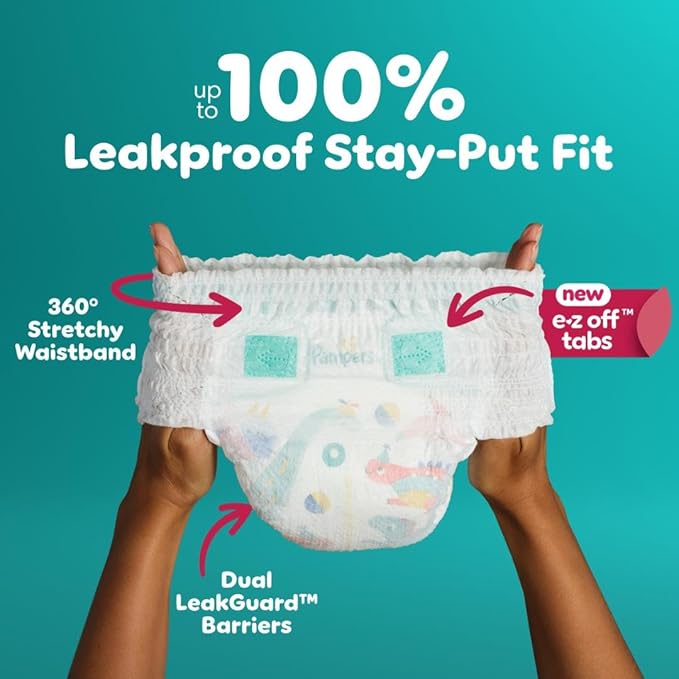 Pampers Diapers - Cruisers 360 - Size 5, 100 Count, Babyproof up to 100% Leakproof Pull-On Diaper
