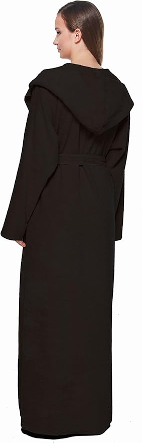 Arus Women's Princess Robe Ankle Long Hooded Lightweight Turkish Cotton Bathrobe