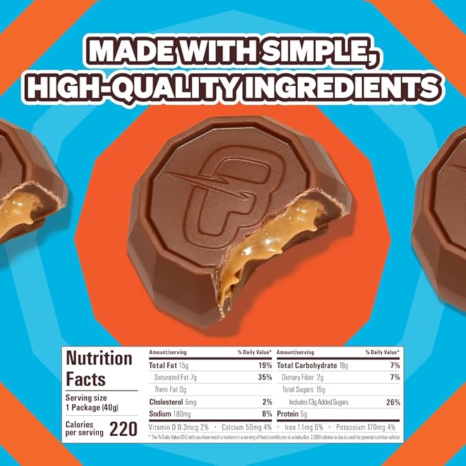 Feastables Mrbeast Peanut Butter Cups, Milk Chocolate & Creamy Peanut Butter Filling, Cups for Adults & Kids, Chocolate Candy for Snacks, Gifts, or Dessert, Made With Fairtrade Cocoa, 2 Pack, 24 Count