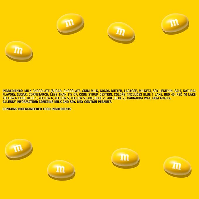 M&M'S WORLD Yellow Peanut M&M’s chocolate candy 2 lb bag – bright snack for birthdays, buffets, celebrations, desserts, gifts, gatherings, or cheerful table display