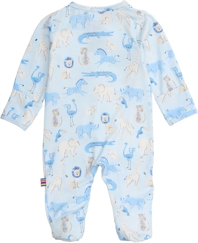 Magnetic Me Boys Modal Magnetic Baby Footie Pajamas | Silky Soft Modal Fabric | Baby Sleepers Available in Sizes PRE - 24M