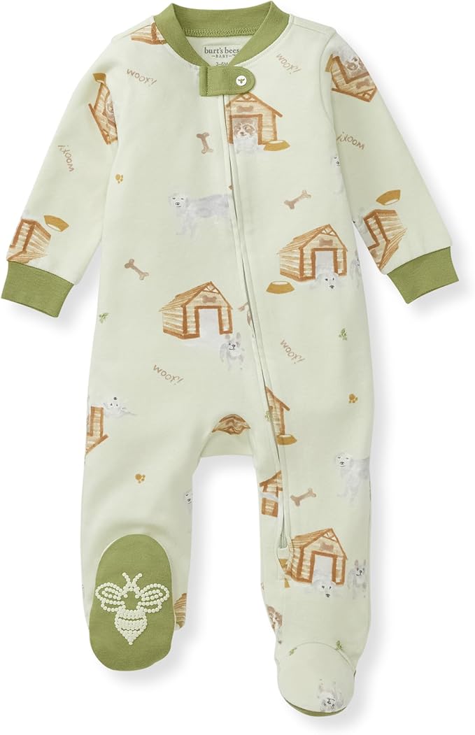 Burt’s Bees Baby Boys' One-Piece Sleep and Play 100% Organic Cotton PJs