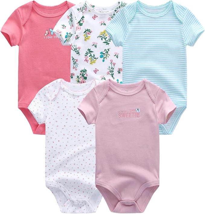 Newborn Layette Gift Set 27-Piece Baby Girl Clothes Bodysuits, Pants Essentials and Accessories 0-12Months