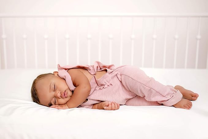 Crib Fitted Sheet by Pure Bamboo, Genuine 100% Organic Viscose Derived from Bamboo, Luxuriously Soft, Ultimate Cooling, Fits Standard Size Crib Mattress (Sea Glass)