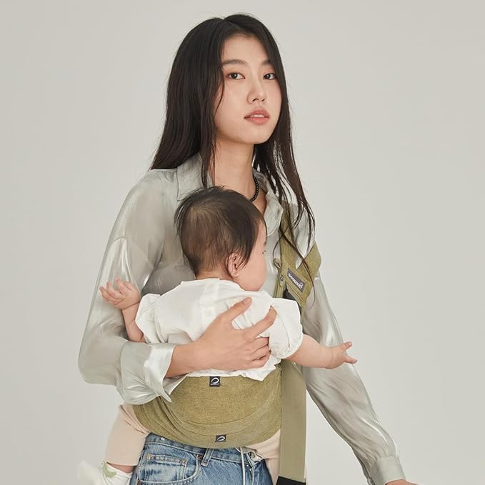 GOOSEKET 365 Toddler Carrier, 100% Cotton, Lightweight, Easy-to-USE, Portable, Suitable from 6-48 Months, Supports UP to 44LBS (Khaki)