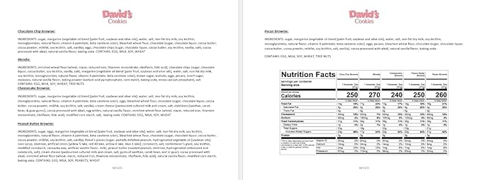 David's Cookies Assorted Brownies Gift Tin - 20 Slices of Individually Wrapped Gourmet Brownies - Delicious Variety of Flavors, Fresh Baked Snacks - Ideal Brownies Gift Basket For Special Occasions