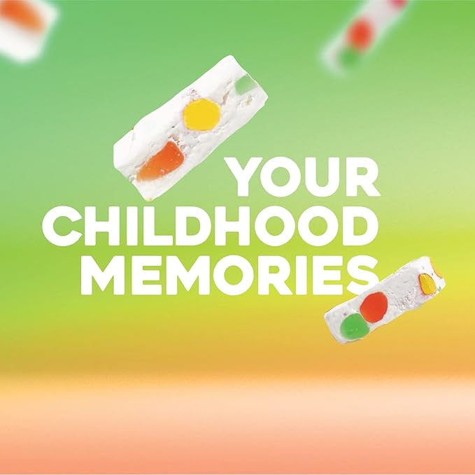 Golden Bonbon Italian Sour Jujube Nougat Candy, Soft and Chewy With Fruity Jelly Beans Original Recipe (25.2 Oz - 18 Bars, Sour)