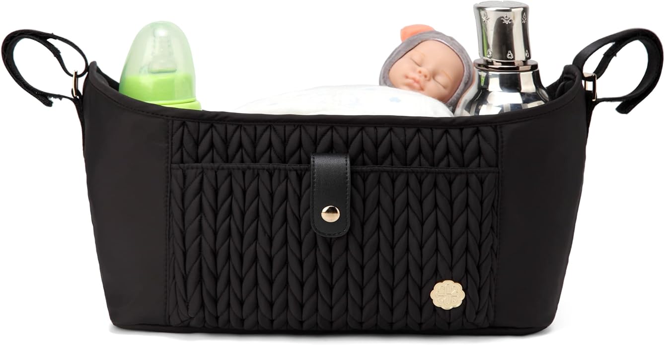 Universal Baby Stroller Organizer,Diaper Caddy Organizer with Adjustable Straps to Fits Nearly Any Strollers