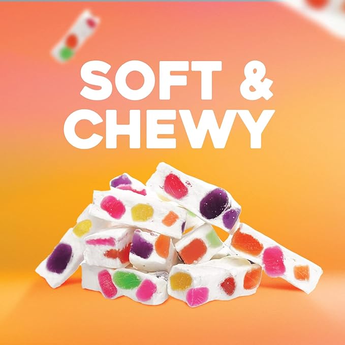 Golden Bonbon Italian Tropical Jujube Nougat Candy, Soft and Chewy With Fruity Jelly Beans Original Recipe (25.2 Oz, Tropical)