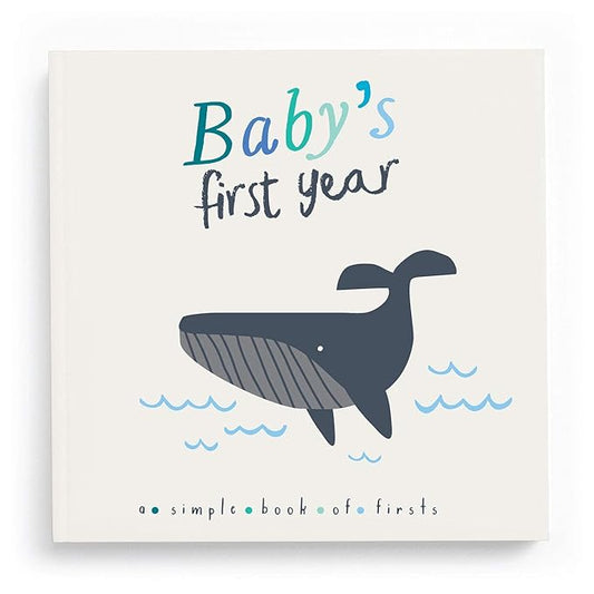 Lucy Darling Baby Memory Book – Little Captain | Nautical-Themed First Year Journal & Photo Album | 5-Year Keepsake for Baby Boy or Girl | Gender-Neutral Milestone Book | Mom Gift