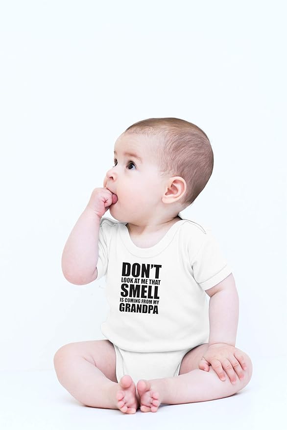CBTwear Don't Look At Me, That Smell Is Coming From My Grandpa Baby Bodysuit - Newborn Unisex Clothes
