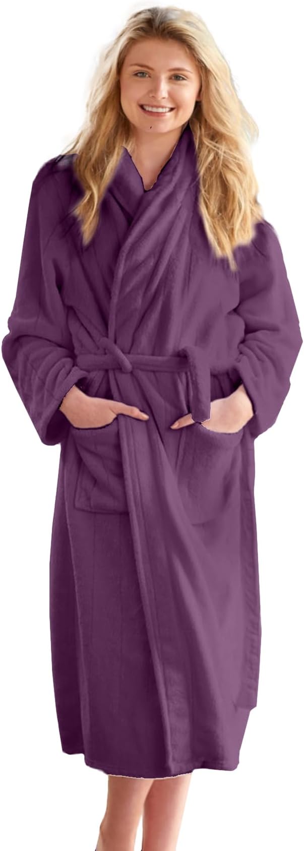 DAN RIVER Premium Cotton Terry Robes for Women and Men, Ultra Soft bathrobe with Adjustable Waist Belt and Pockets Pack of 1