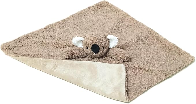 Baby Brown Koala Soft Stuffed Animal Security Blanket, Plush Koala Character Lovey Blanket, Baby Shower/Nursery Gift, Newborn Infant Toddler Snuggle Blankie for Boys Girls, 18 Inches