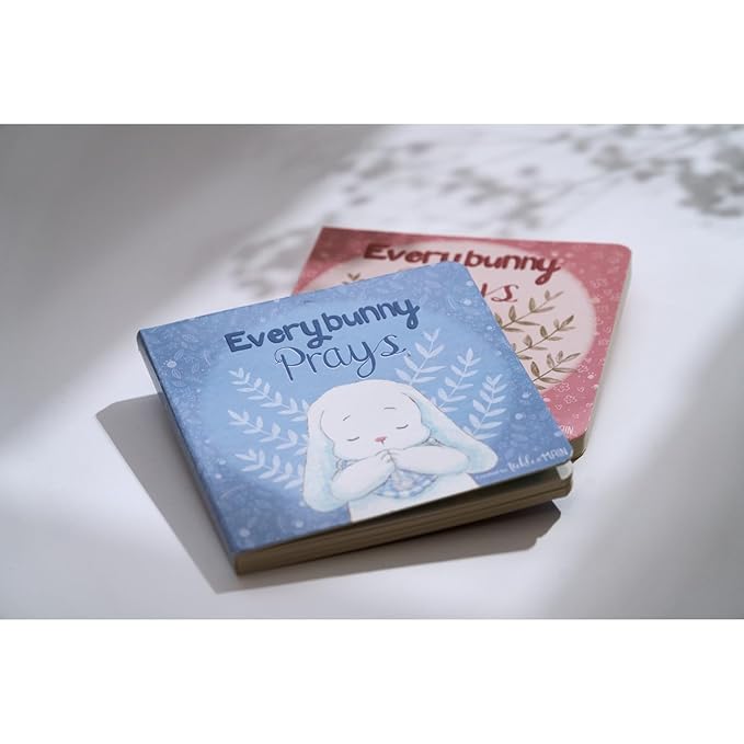 Tickle & Main Everybunny Prays Bunny Stuffed Animal & Musical Toy - Blue, 7 in Plush & Illustrated Book, Recites Now I Lay Me Down to Sleep - Baptism Gifts for Boys - Christening Gifts for Boys