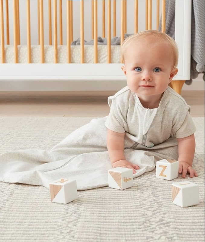 ergoPouch 0.2 Tog Jersey Sleeping Bag – Arms-Out Baby Sleep Sack – Soft, Breathable & Comfortable (3-12 Months, Grey Marle)