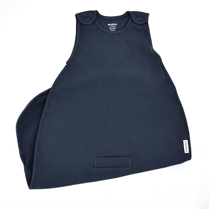 Woolino 4 Season Sleep Sack - Ultimate Merino Wool Sleeping Bag - Two-Way Zipper Adjustable Universal Size Sleep Sack for Baby (2-24 Months) - Indigo