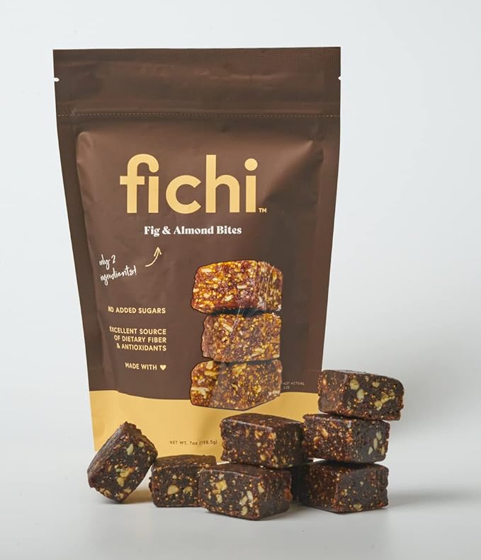 Fichi Fig and Nut Bites, a Wholesome and Delicious Gluten-Free Italian Fruit and Nut Snack, 3.5oz Bag (One Pack, Fig and Almond)