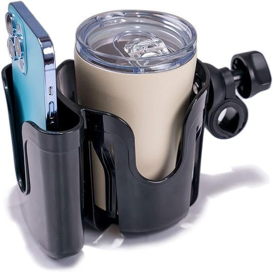 Universal Stroller & Walker Cup Holder Attachment - Fits Most Strollers, Wheelchairs, Bikes & Motorcycles