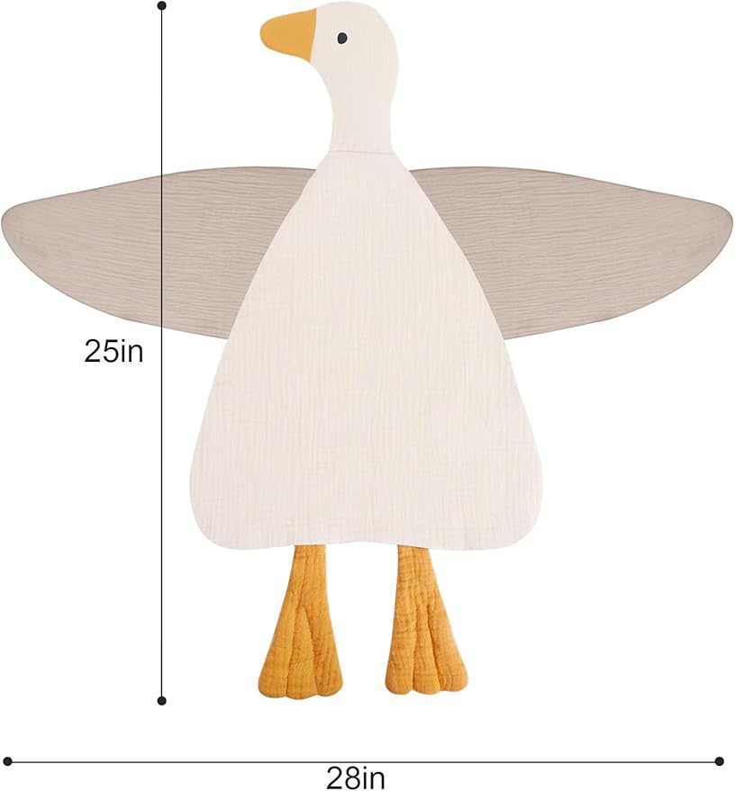 Baby Toys Lovey Blanket Soft Duck Toys for Newborn Essentials 0-6 Months, Sensory Stuffed Animal Security Blanket for Boys and Girls (Duck-Blue)