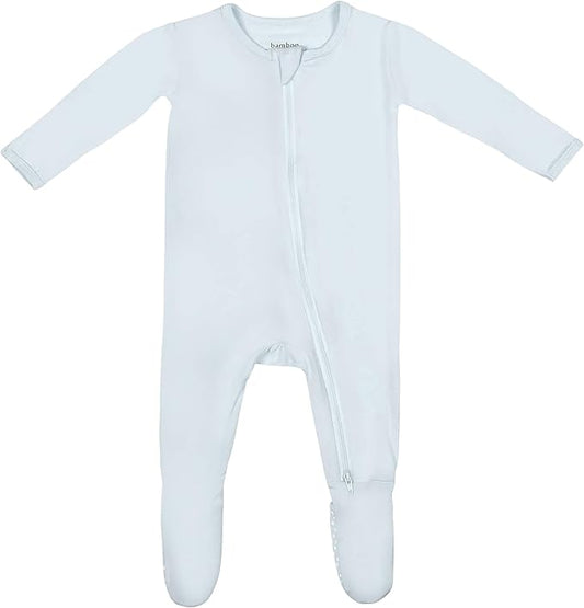 Bamboo Little Soft Baby Footie Pajamas, Baby Clothes, Newborn Sleepers, 95% Viscose and 5% Spandex, 0-24 Months