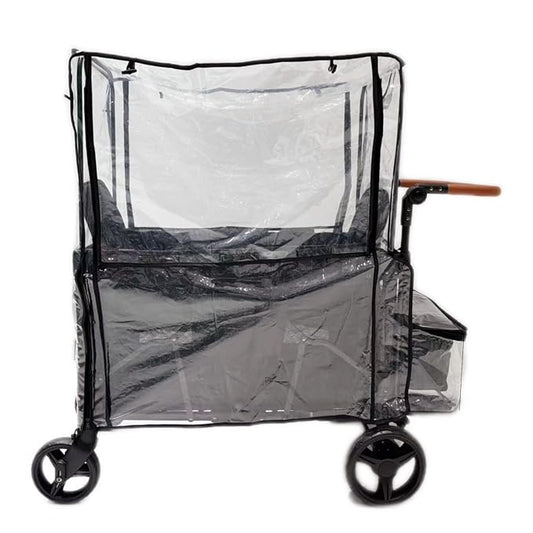 Stroller Rain Cover Compatible with Wonderfold W4 Wagon, 4 Seater Wagon Stroller Rain Cover Waterproof and Windproof(Stroller Wagon Not Included)