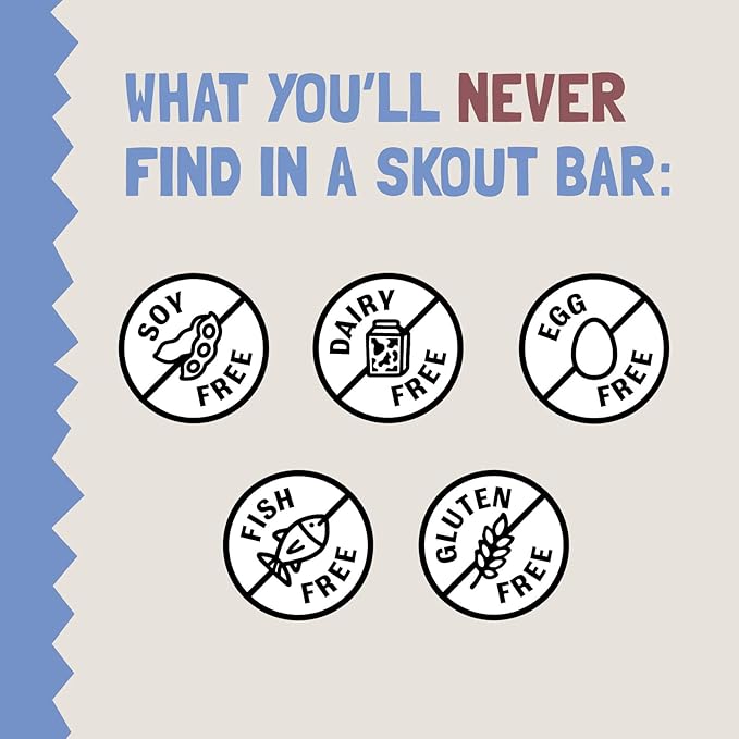 SKOUT Organic Blueberry Blast Real Kids Snack Bars (18 Pack) | Organic Kids Snack Bars | Plant-Based Nutrition, No Added Sugar | Vegan | Gluten, Dairy, Grain, Peanut, Tree Nut & Soy Free