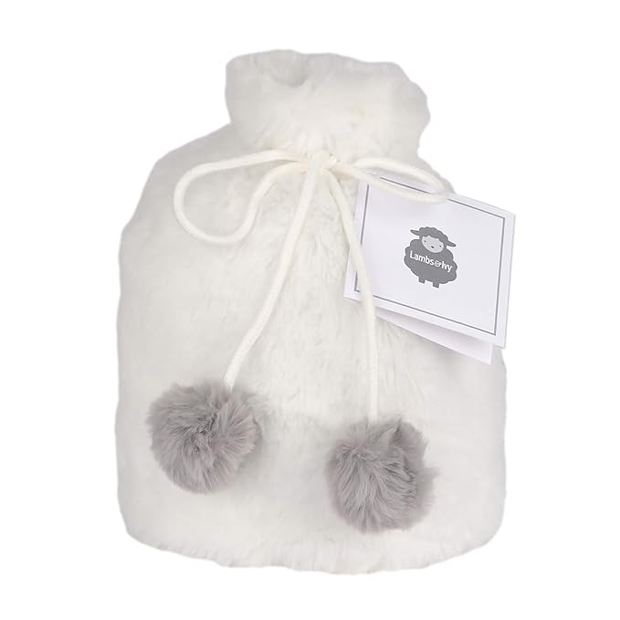 Lambs & Ivy 5 Piece Gray/White Plush Infant/Newborn Baby Gift Bag w/Swaddle