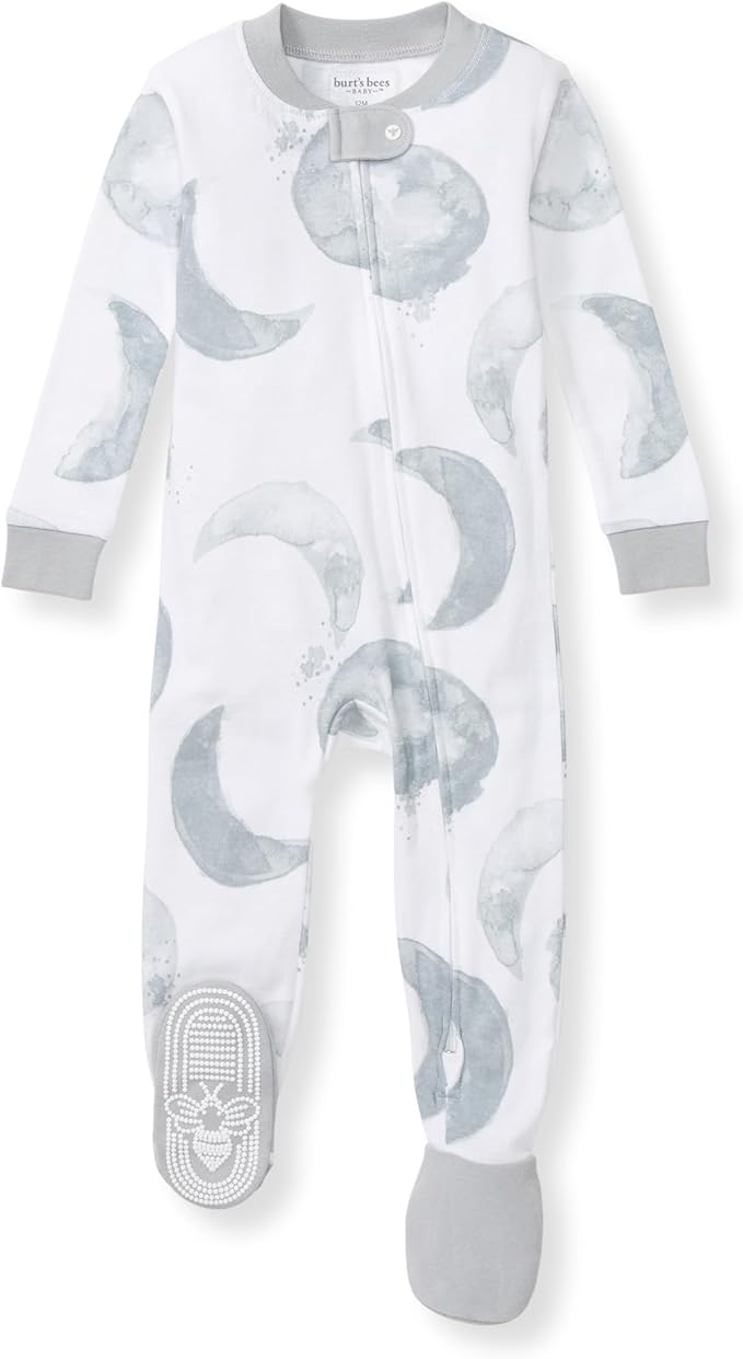 Burt's Bees Baby baby-boys Sleeper Pjs, 100% Organic Cotton, One-piece Footie, Zip Up Jumpsuit, Snug Fit Pajamas