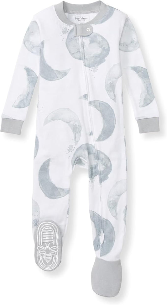 Burt's Bees Baby baby-boys Sleeper Pjs, 100% Organic Cotton, One-piece Footie, Zip Up Jumpsuit, Snug Fit Pajamas