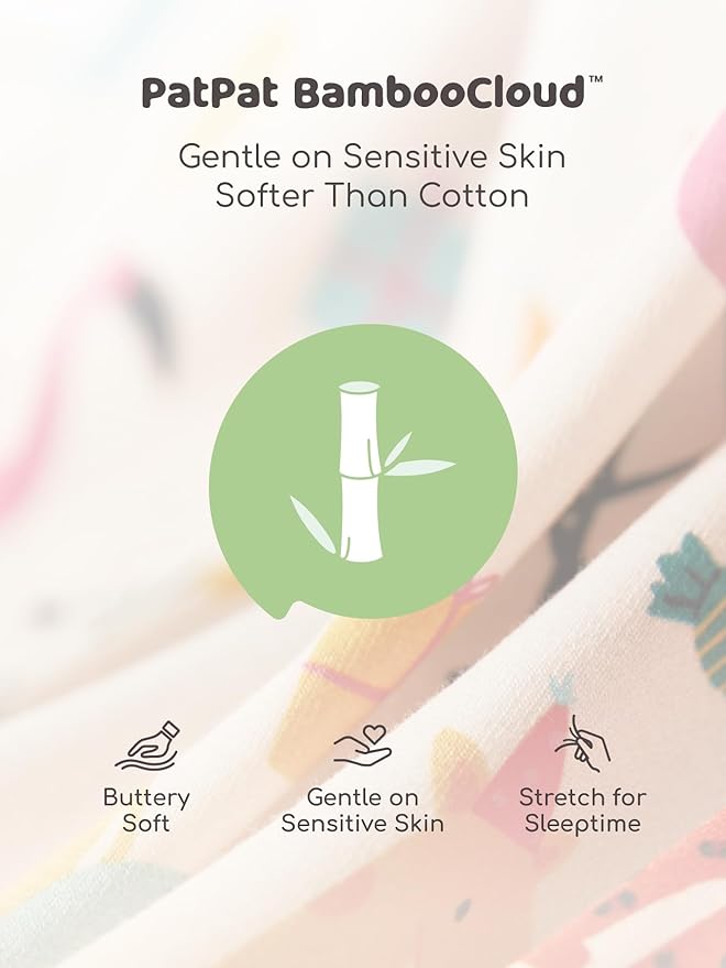 PATPAT Bamboo Viscose Pajama Sets for Toddler Boys & Girls Baby Kids, Ultra-soft Snug fit Pjs Sleepers for Birthday Holiday