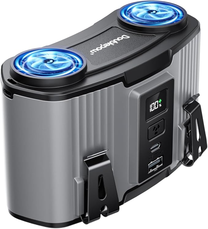 12000mAh Personal Waist Fan, USB Rechargeable Clip The Waist For Working,10 Speed & 40H Cooling and Heatstroke Prevention For Outdoor Travel Camping (gray, 12000mAh)