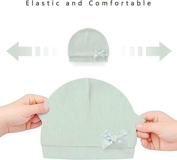 Baby Girls Boys Hats Mittens and Socks Set Cotton Infant Caps Newborn Soft Gloves 0-6 Months