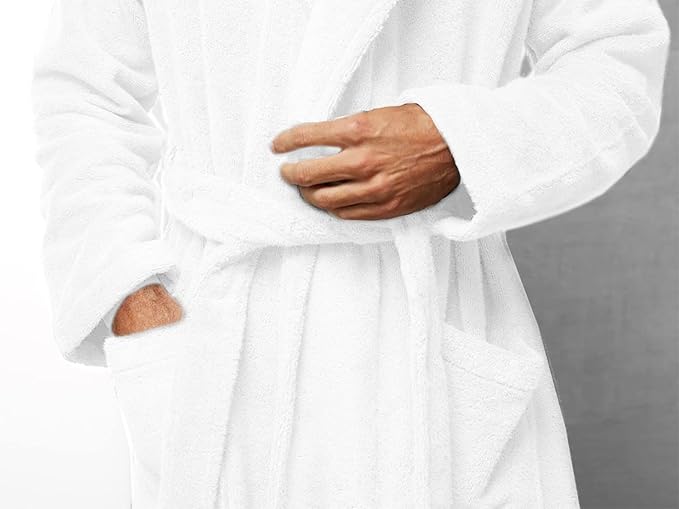 DAN RIVER Premium Cotton Terry Robes for Women and Men, Ultra Soft bathrobe with Adjustable Waist Belt and Pockets Pack of 1