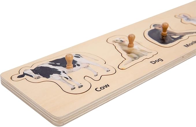 Adena Montessori AInteractive Animal Puzzle Set: Discover The World of Animals and Their Diets PuzzleToys for 2 Years Old Toddler Infant