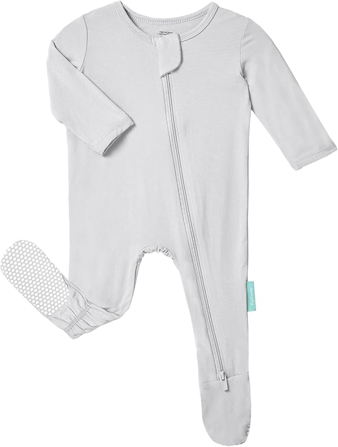 PurComfy Baby Zipper Footie Pajamas, Supersoft Bamboo Rayon Baby Footed Pjs Boy Girl 0-3-6-9-18-24 Month Coverall Sleepers