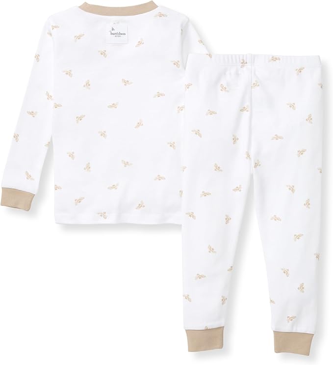 Burt's Bees Baby Boys' 2-Piece Long Sleeve Tee and Pants Organic Cotton Pajama Set