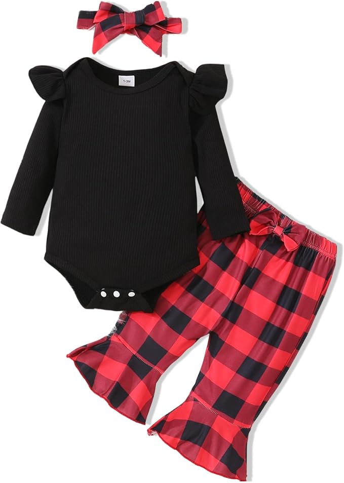 Baby Girl Clothes Newborn Infant Outfits Cute Summer Clothes Spring Romper Set+Hat+Headband