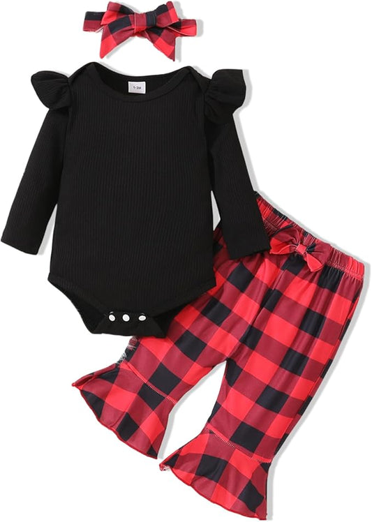 Baby Girl Clothes Newborn Infant Outfits Cute Summer Clothes Spring Romper Set+Hat+Headband